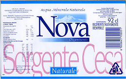 NOVA Sorgente Cesa (analisi 2001) VE Nat 0,92 L + 0,45 L   [120802]