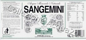 Sangemini (analisi 1999) vetro Nat 1,0 L