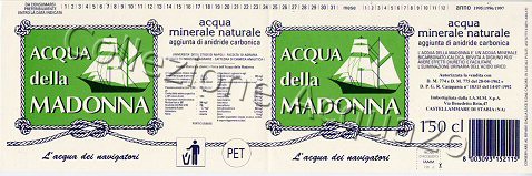 Acqua della Madonna (analisi 1992) pet Friz 1,5 L