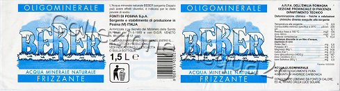 Beber, Sorgente Doppio (analisi 2005) PET Friz 1,5 L [160605]