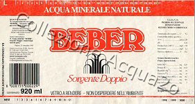 Beber, Sorgente Doppio (analisi 1995) vetro Nat 0,92 L 