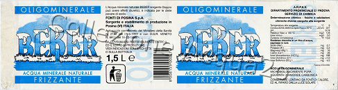 Beber, Sorgente Doppio (analisi 2000) PET Friz 1,5 L [160605] 