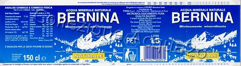 Bernina (analisi 1999) "minimamente mineralizzata" Nat pet 1,5 L