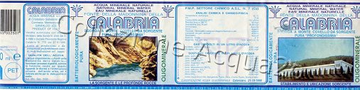 Fonte della Madonnina della Calabria (analisi 1989) Pet Nat 2,0 L