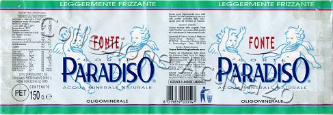 Fonte Corte Paradiso (analisi 1994) pet Leg Friz 1,5 L