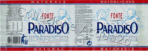 Fonte Corte Paradiso (analisi 1997) pet Nat 1,5 L + 2,0 L