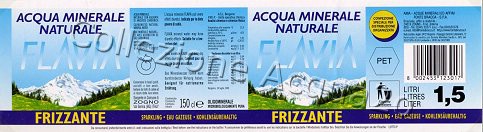 Etichette acqua Flavia water labels