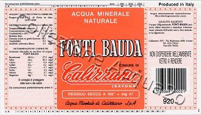 Fonti Bauda (analisi 1998) vetro Nat 0,92 L + 0,46 L