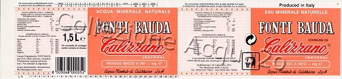 Fonti Bauda (analisi 1998) pet Nat 1,5 L + 0,5 L