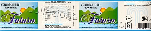 Futura, Sorgenti Dipodi (analisi 2003) -Natural Mineral Water- PET Nat 2,0 L