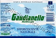 Gaudianello Monticchio (analisi 1998) vetro Nat 0.92 L