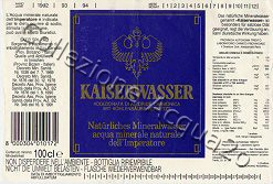 Kaiserwasser (analisi 1990) Vetro Friz 1,0 L