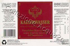 Kaiserwasser (analisi 1998) vetro Nat 1,0 L + 0,5 L