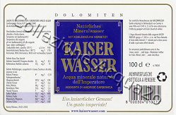 Kaiserwasser (analisi 2003) Vetro Friz 1,0 L