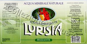 Fonte S. Barbara di Lurisia (analisi 2000)  vetro Friz 1,0 L