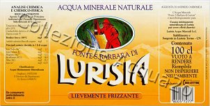 Fonte S. Barbara di Lurisia (analisi 2000)  vetro Leg Friz 1,0 L