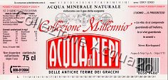 Acqua di Nepi (analisi 1996) "Collezione Millennio" VE Nat 0,75 L