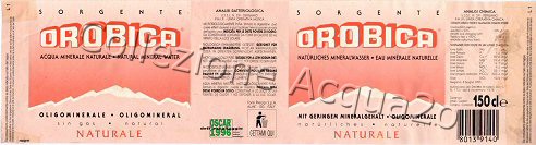 Sorgente Orobica (analisi 1995) PET Nat 1,5 L