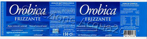 Orobica (analisi 2000) -etichetta con 2 bande bianche lato sup e inf, A.S.L....Dipartimento..., Laboratorio... su 2 righe- PET Friz 1,5