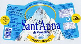 Sant'Anna (analisi 2000)  - "Sorgente D'Alta Quota/Zero Nitriti" - label trapez. -  pet Leg Friz 1,5 L