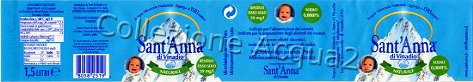 Sant'Anna (analisi 2000)  - "Residuo Fisso Solo 39 mg/l / Sodio 0,0001%" - pet Nat 1,5 L