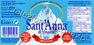 Sant'Anna (analisi 2000)  - "Sorgente D'Alta Quota/Zero Nitriti" - pet  Friz 0,5 L