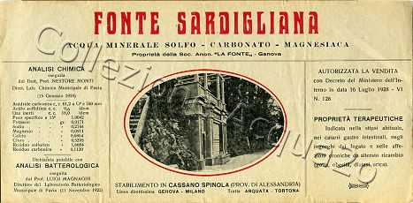 Fonte Sardigliana (analisi 1926) ?? L   [030909]