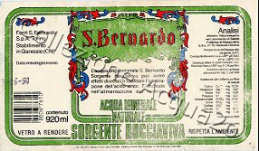 S. Bernardo Sorgente Rocciaviva (analisi 1987) vetro Nat 0,92 L