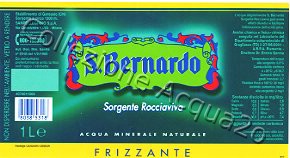 S. Bernardo, Sorgente Rocciaviva (analisi 2001) vetro Friz 1,0 L