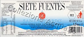 Siete Fuentes (analisi 2003) PET Nat 1,5 L