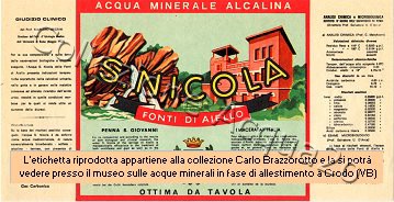 S. Nicola, Fonti di Aiello (analisi 1976) vetro Friz 0,9 L