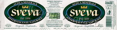 Sveva (analisi 2003) "etichetta con analiti evidenziati in verde" pet Nat 1,5 L