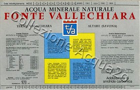 Fonte Vallechiara (analisi 1983) -Tipografia Eurostampa - fondo grigio - VE Friz 0,92 L + 0,45 L   [130909]