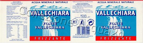 Vallechiara Fonte Vallechiara (analisi 1993) PET Friz 1,5 L