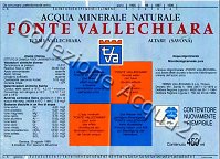 Fonte Vallechiara (analisi 1993) VE Nat 0,45 L